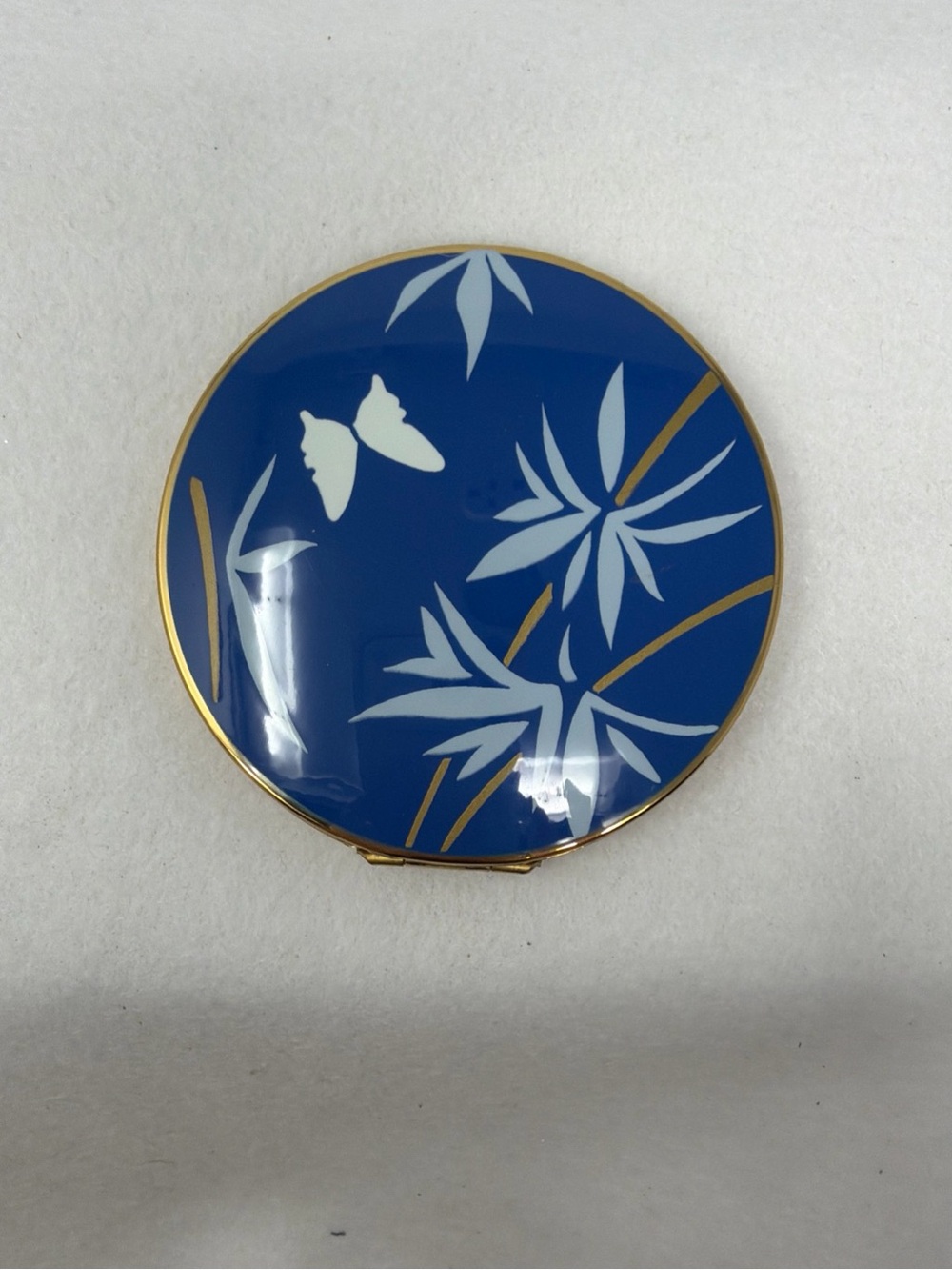 Vintage Stratton England Compact Mirror with Gold Trim